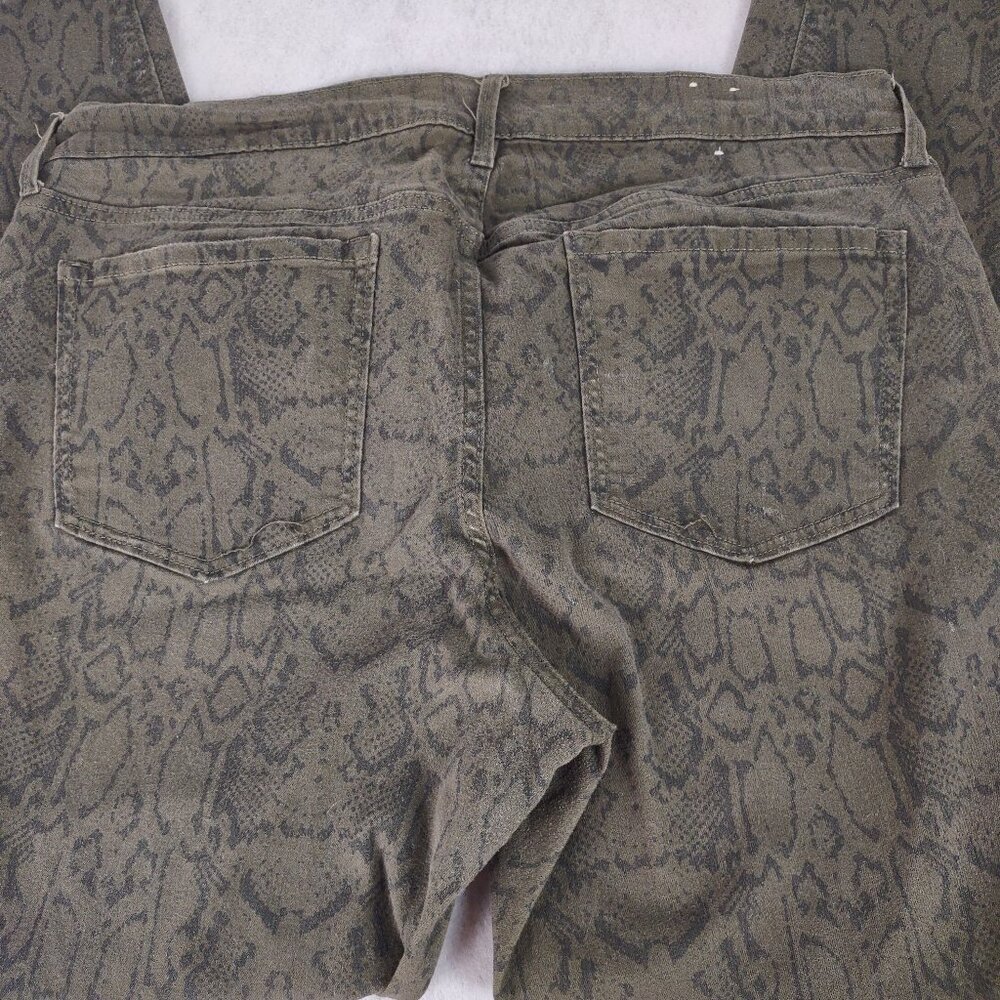 Old Navy Rockstar Green Snake Print Skinny Jeans Stretch Mid Rise Womens Size 18 - Picture 4 of 8
